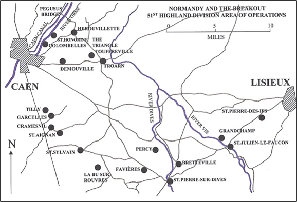 Area of Operations, Normandy, Jun-Jul 1944