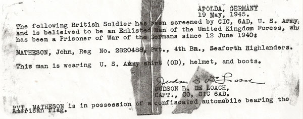 Highland Division Photograph