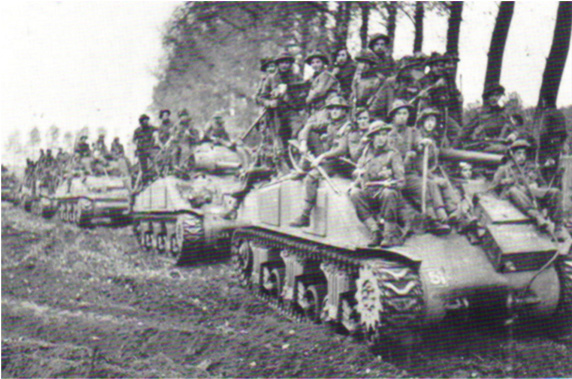 5th Camerons carried on Shermans